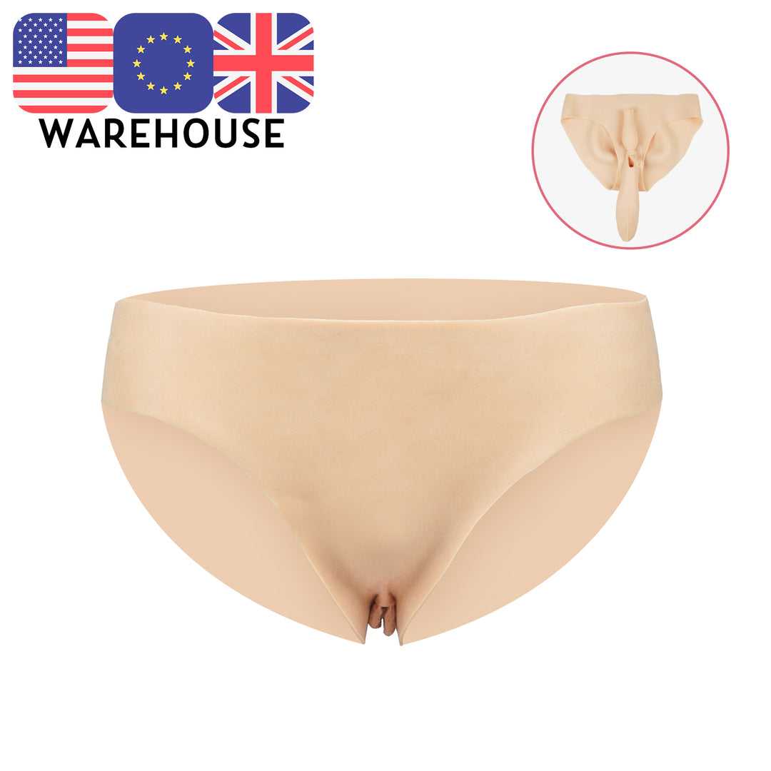Fake Vagina Silicone Briefs Panties