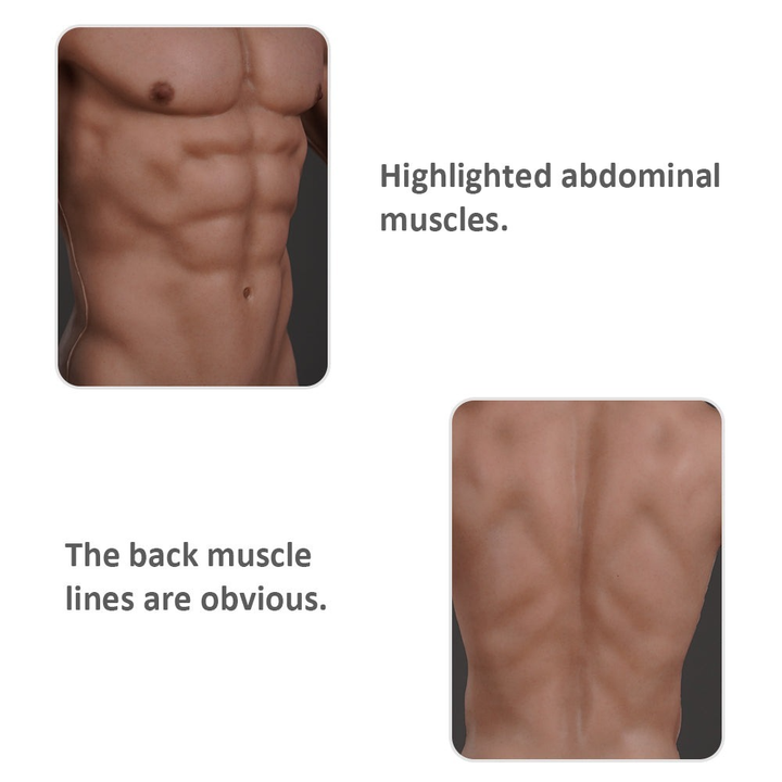 Oil-Free Silicone Muscle Ankle-length Bodysuit with Sleeve 8G