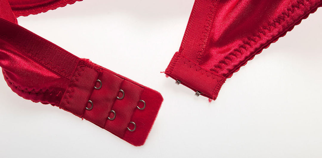 Teardrop Shaped Silicone Breast Forms with Red Pocket Bra