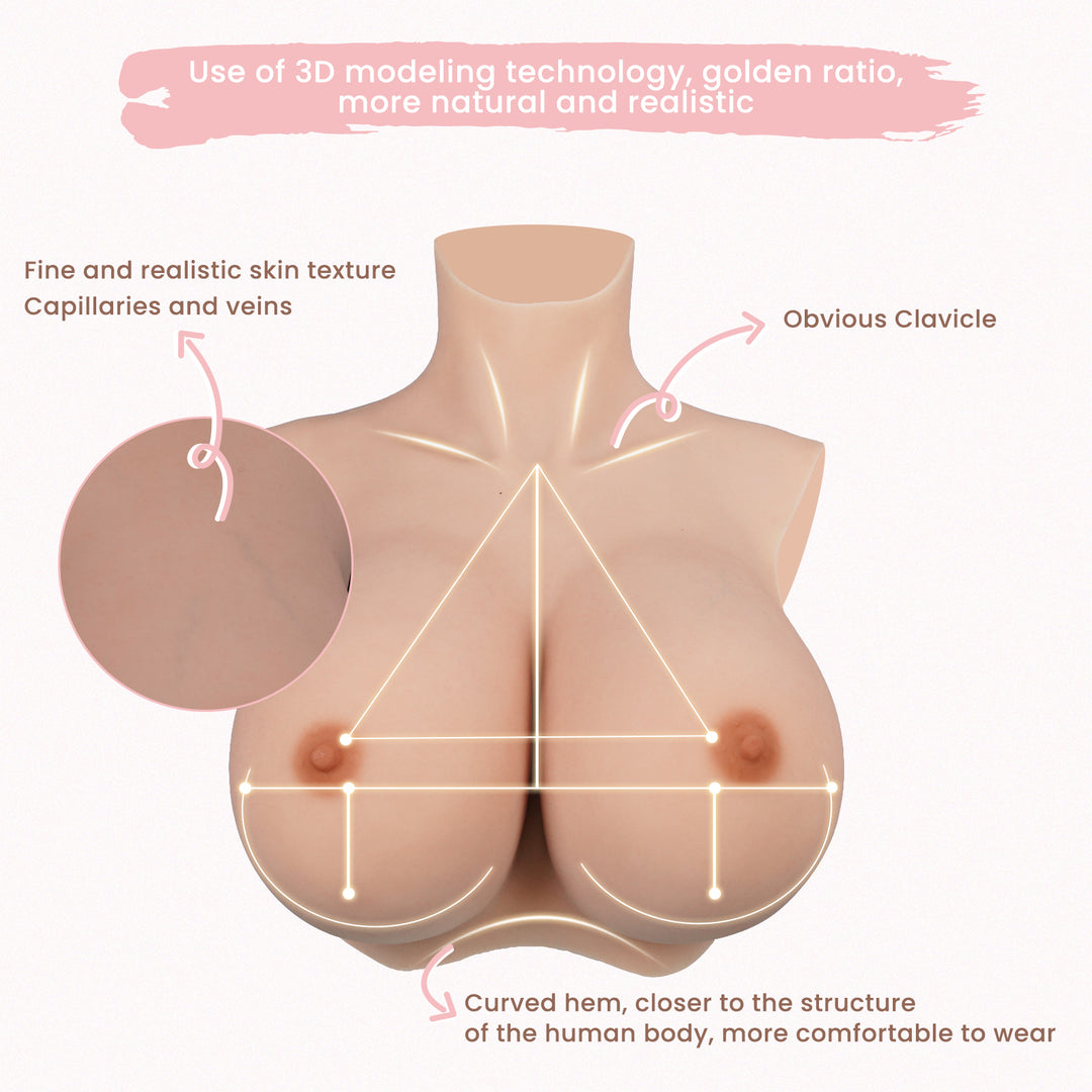 S Cup Huge Boobs Airbag Filling Breastplate 8G