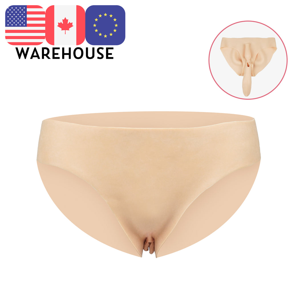 Fake Vagina Silicone Briefs Panties