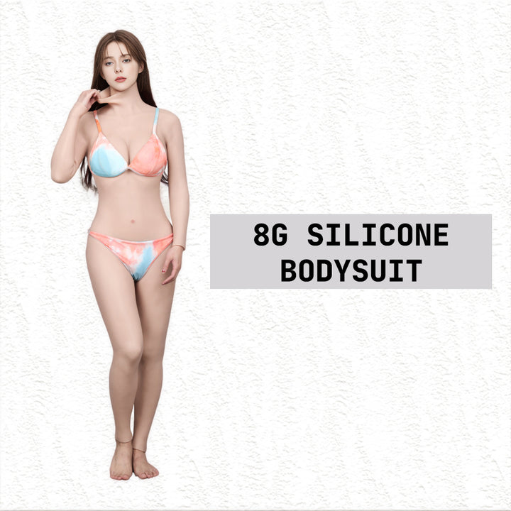 C-E Cup Ankle-length Silicone Bodysuit with Sleeve 8G