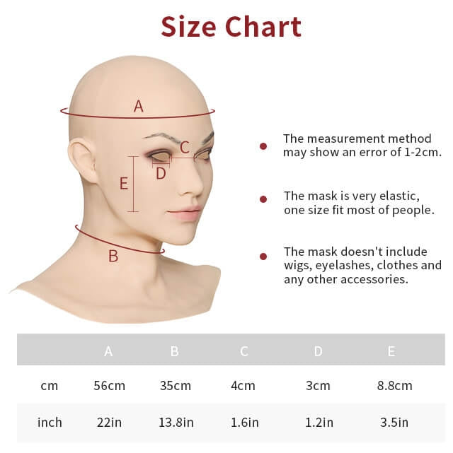 Beatrice Silicone Female Head Mask