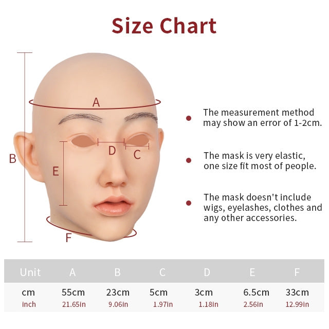 Sivir Silicone Female Head Mask 1G