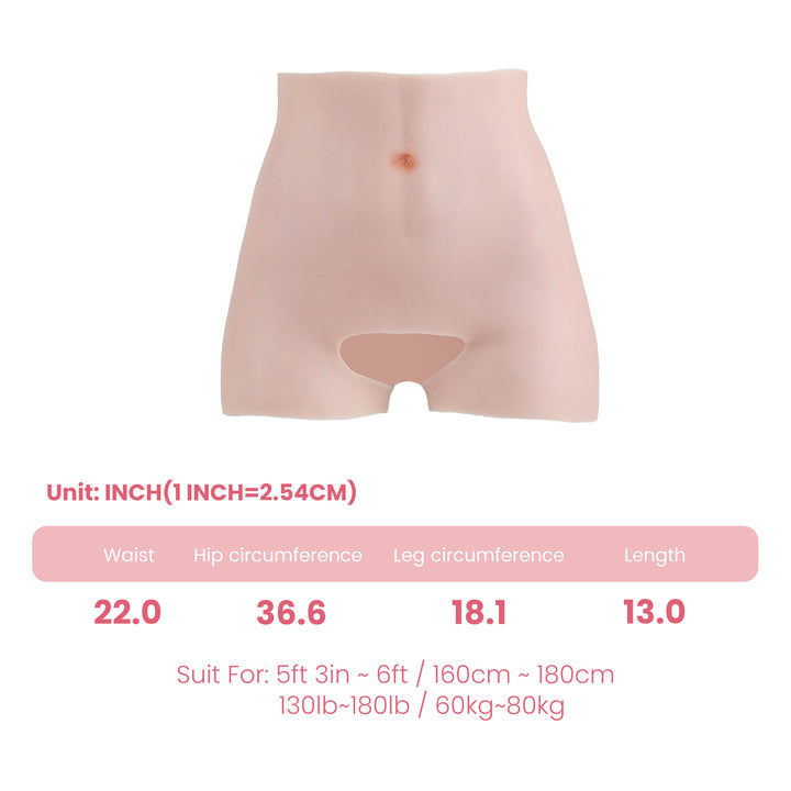 Silicone Open-crotch Pants Hip Enhancer