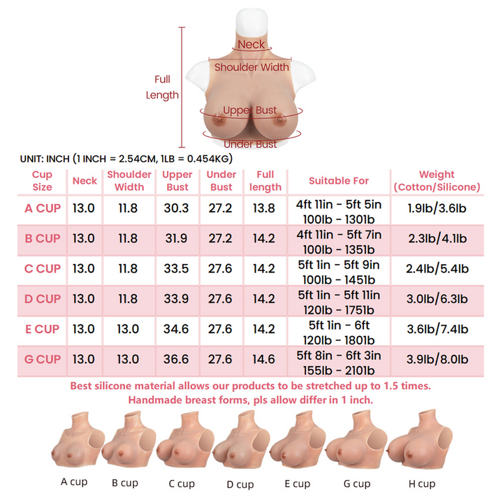 Realistic Skin Tone Silicone Breastplate