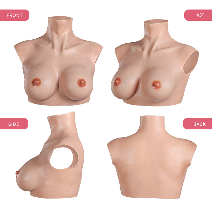 Larger Size B-G Cup Upgraded Silicone Breastplate