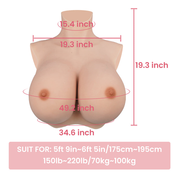 S Cup Huge Boobs Airbag Filling Breastplate 8G