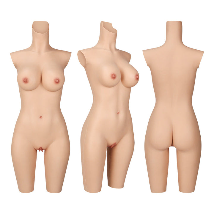 D Cup Silicone Bodysuit Half-length 8G