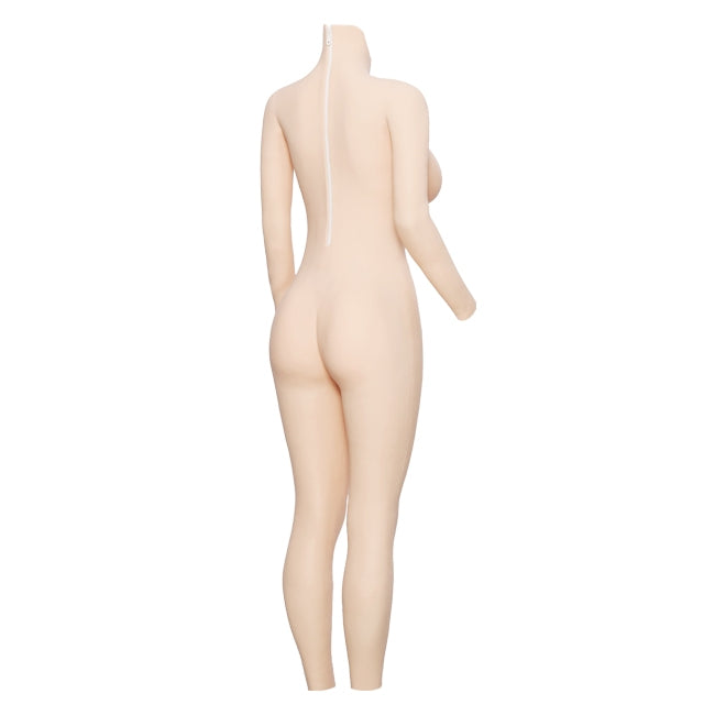 D Cup Silicone Bodysuit with Zipper 5G