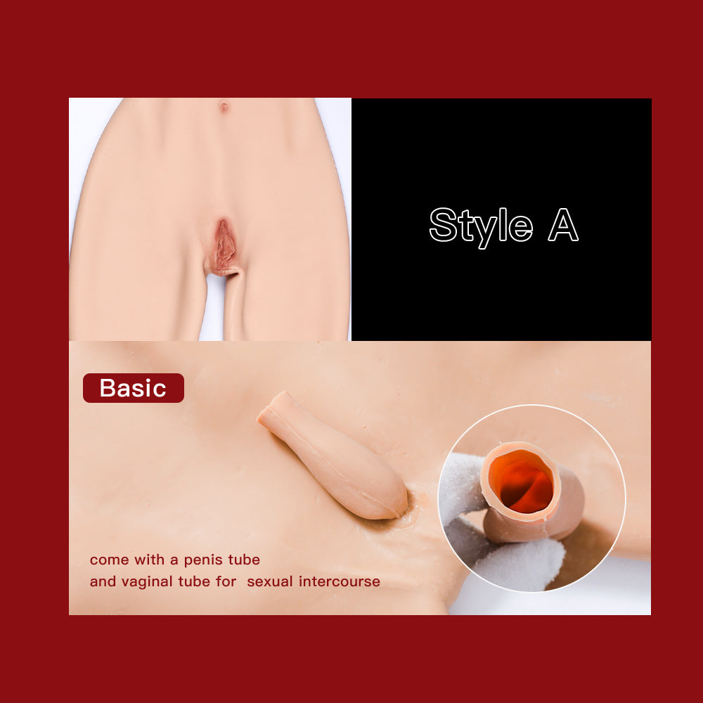 Ankle-length Silicone Vaginal Pants Hip Enhancer 8G