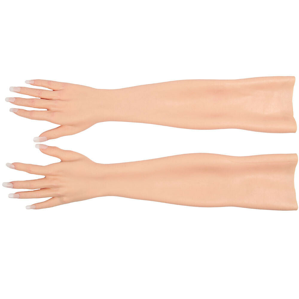 Skin Texture Silicone Gloves With Nail